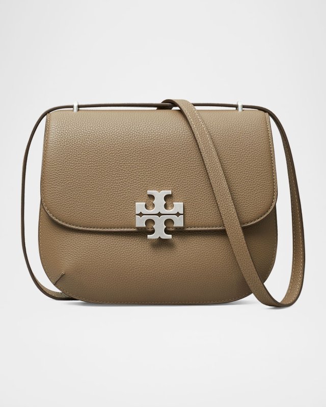 Eleanor Pebbled Leather Saddle Crossbody Bag